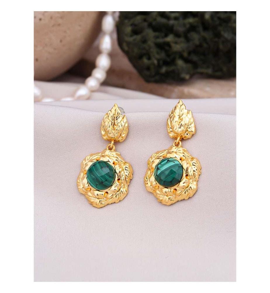 Malachite Earrings - Green