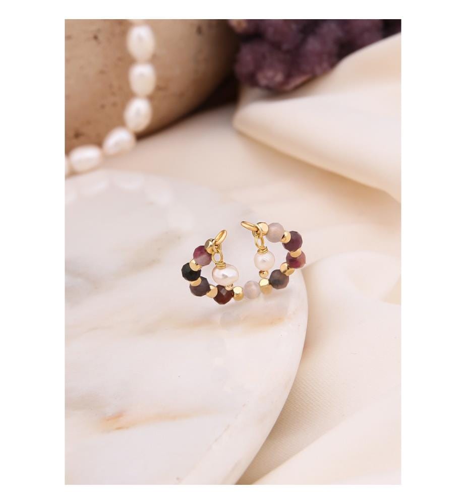 Agathe & Perlen Ring - Multicolor