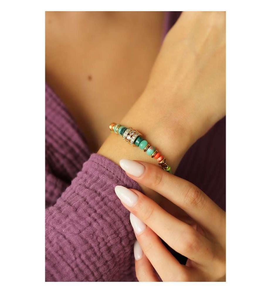 Jaspis-Armband – mehrfarbig