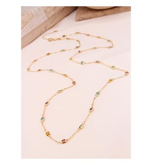 Collier en zircon - Mélange de couleurs
