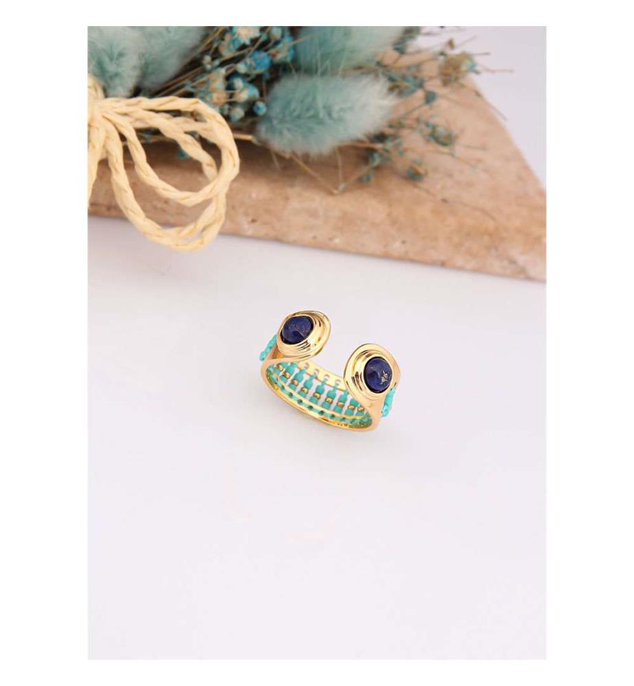 Bague en lapis-lazuli - Bleu