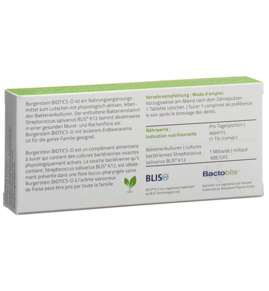 Pastilles à sucer Burgerstein Biotics-O 30