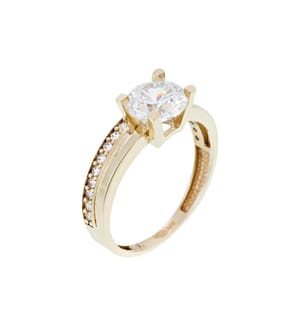 Bague Majestueuse - Or Jaune 375/1000 et Zirconium