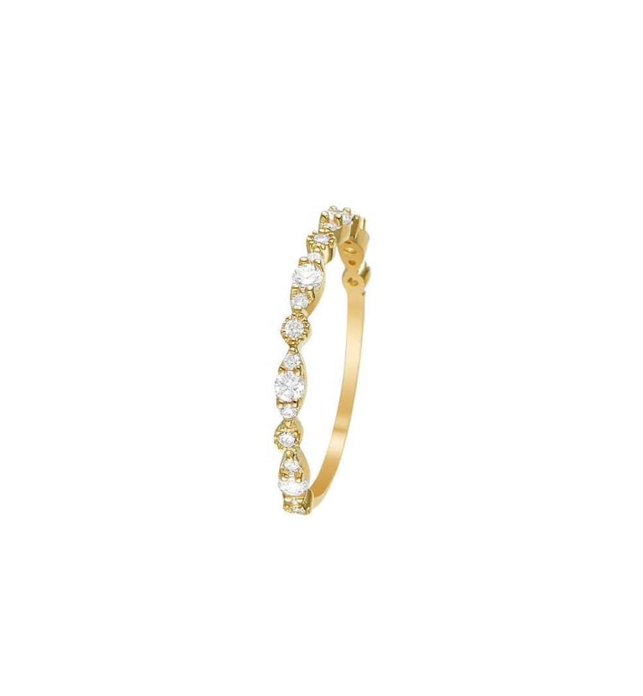 Bague Relation - Or Jaune 375/1000 et Zirconium
