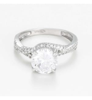 Bague Tourbillon - Or Blanc 375/1000 et Zirconium