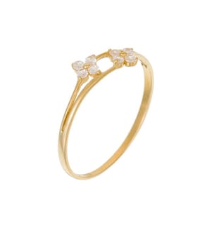 Bague Rencontre Florale - Doré