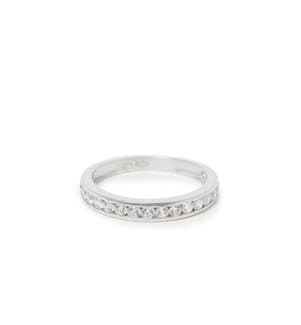 Bague Engagement - Or Blanc 375/1000