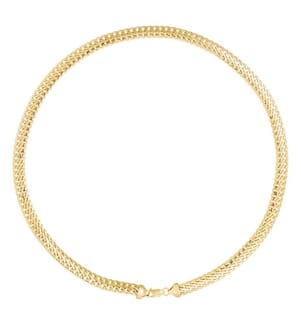 Halsband Nathalia - Gelbgold 375/1000 und Ovale Masche