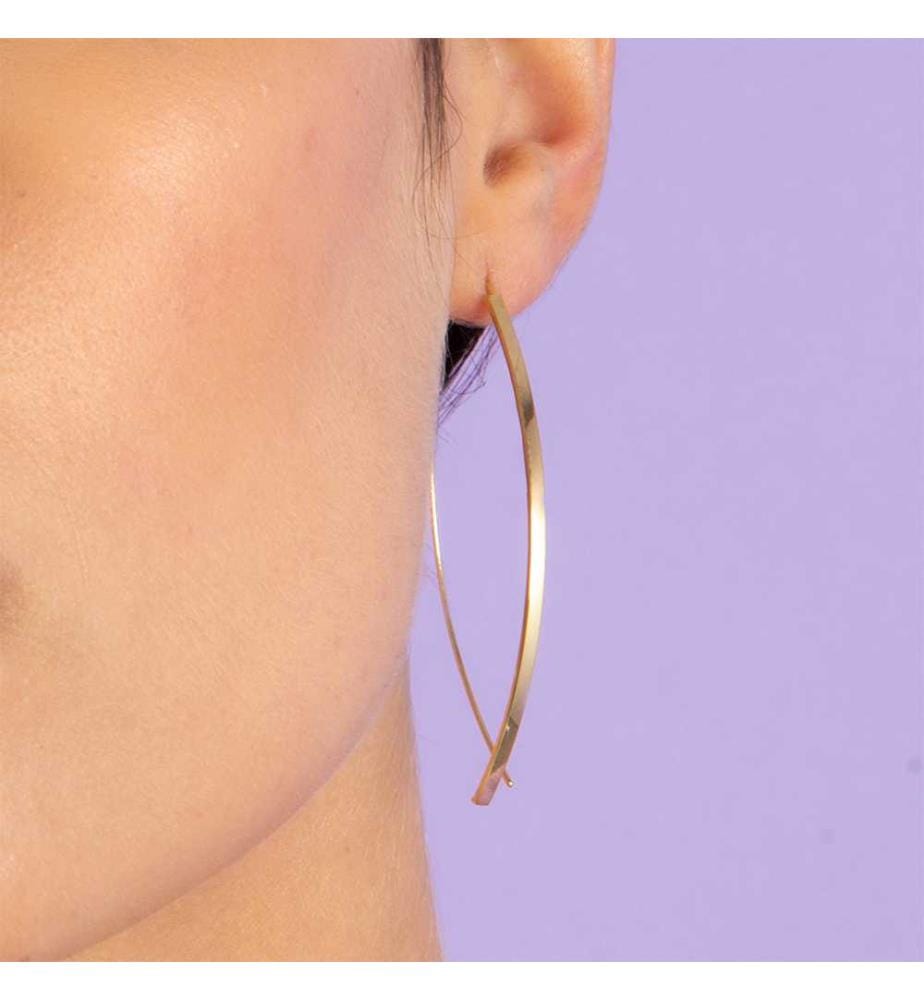 Boucles d'Oreilles, Créoles EDNA, 6 x 2, 5 cm