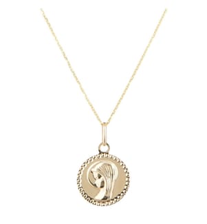 Pendentif en Or Médaille de Marie - Doré