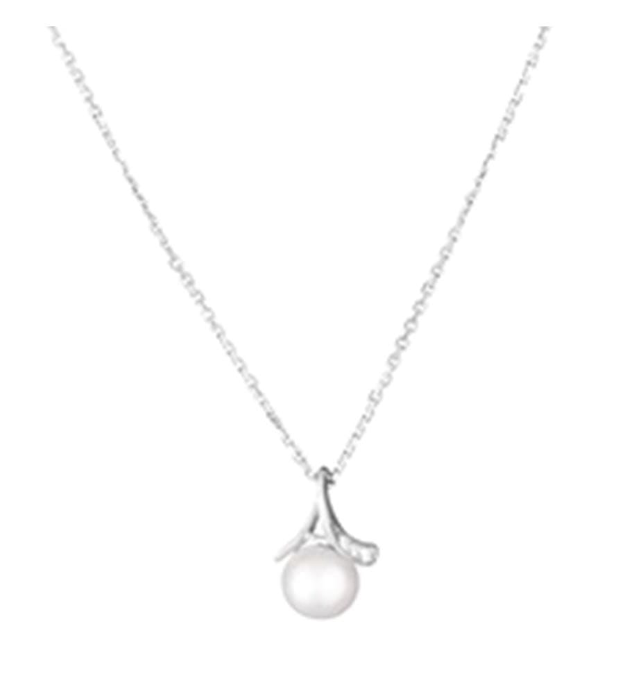 Pendentif Phénix - Or blanc, perle blanche et zirconium