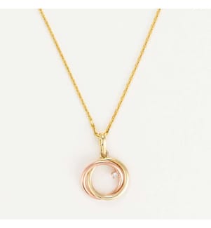Pendentif Trianon - Or Bicolore 375/1000