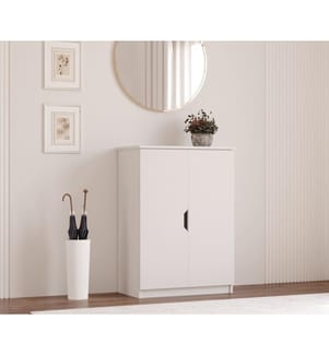 Shoe Cabinet - Matte White