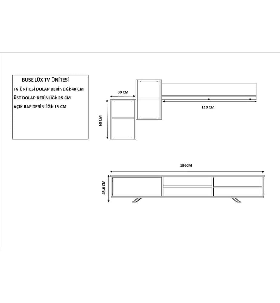 TV Unit - Anthracite Oak