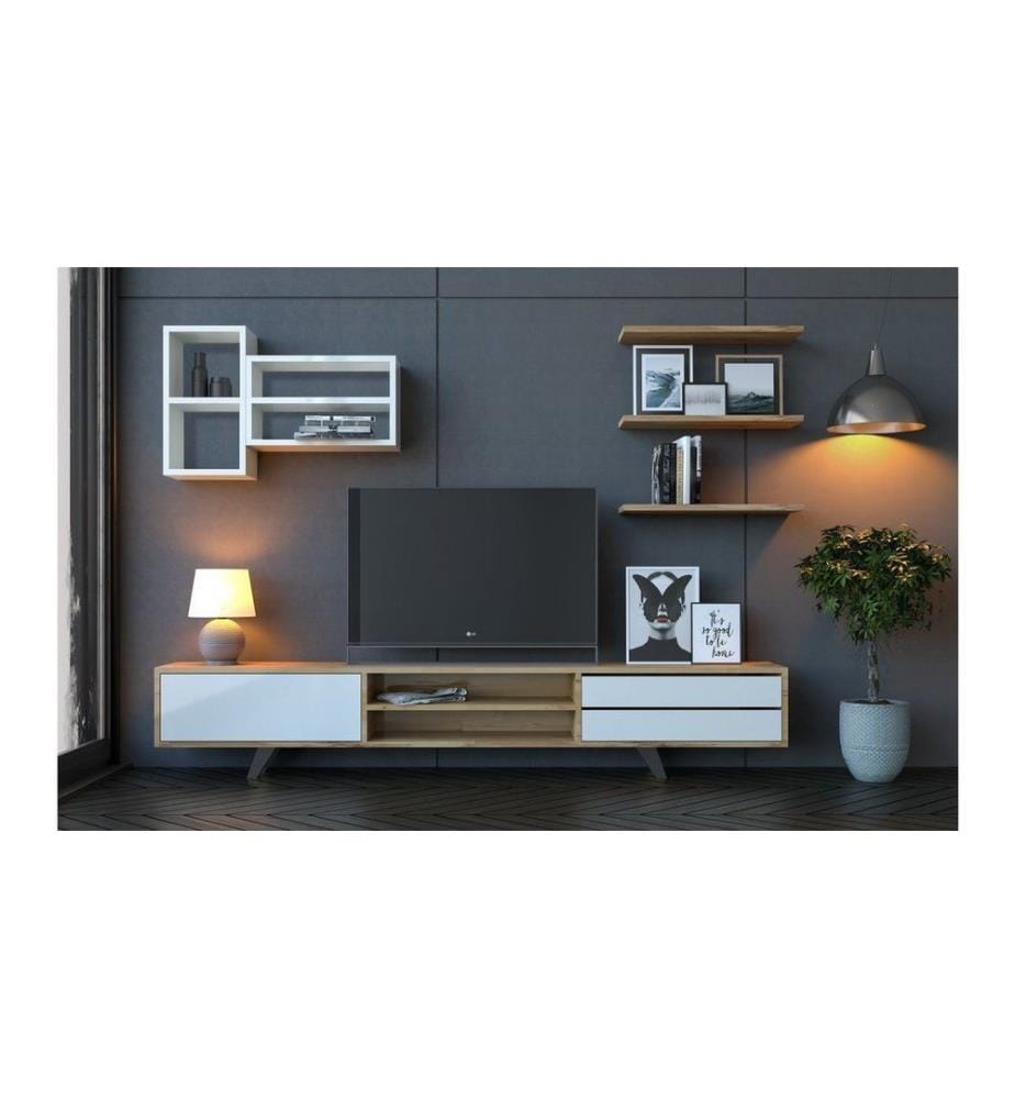TV Unit - White Oak