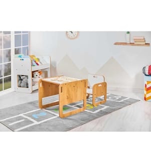 Kid's Table Set - White Natural