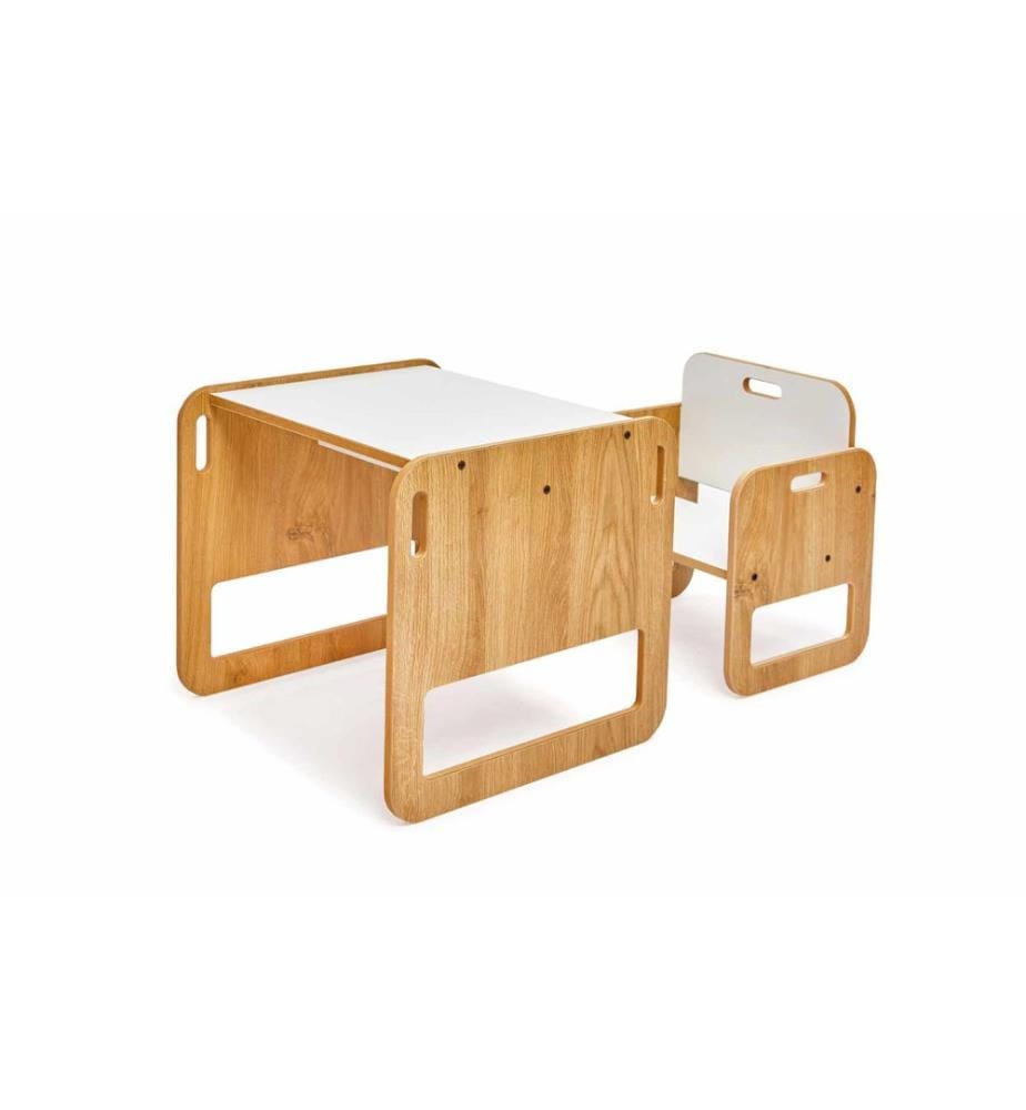 Kid's Table Set - White Natural