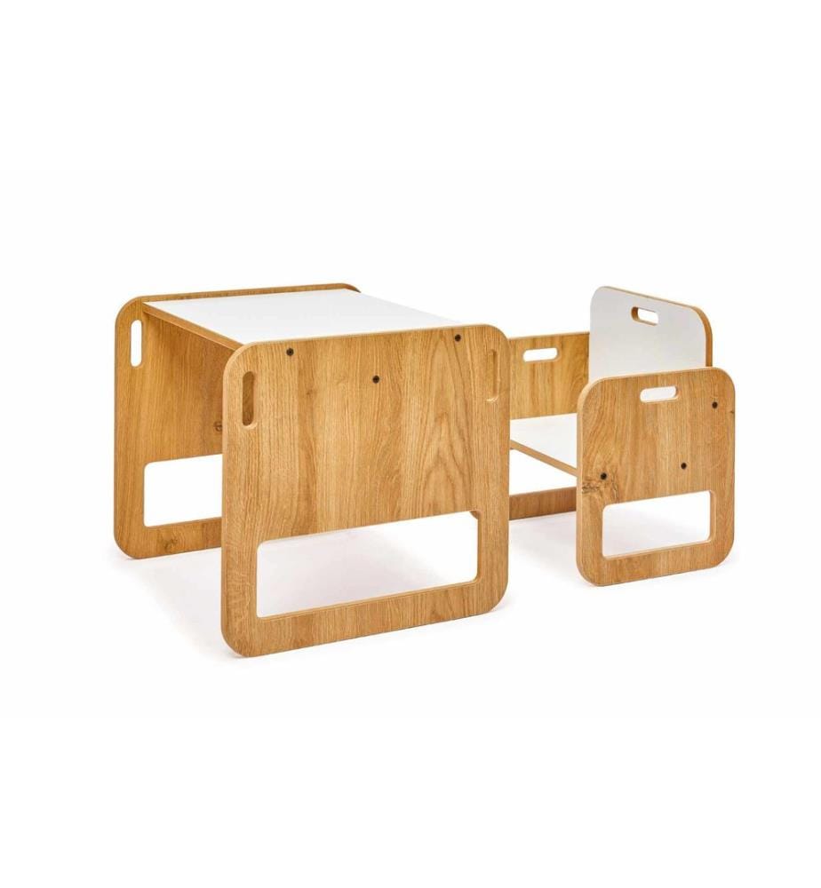 Kid's Table Set - White Natural