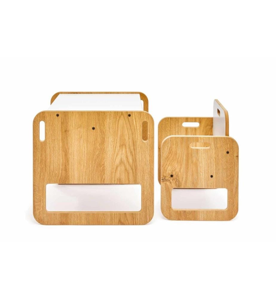 Kid's Table Set - White Natural
