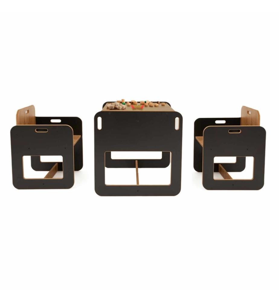 Kid's Table Set - Black Natural