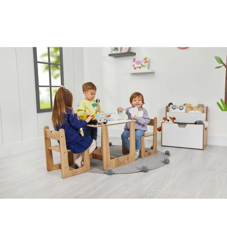 Kid's Table Set - White Natural