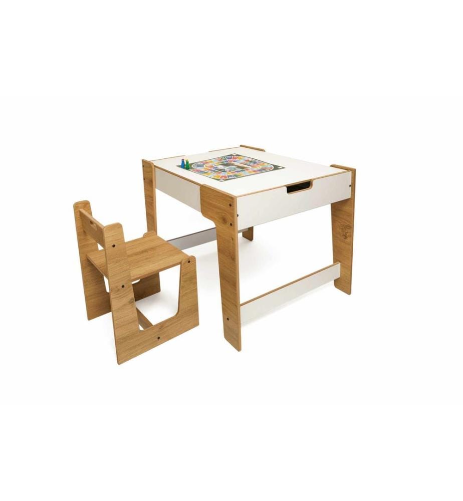 Kid's Table Set - White Natural