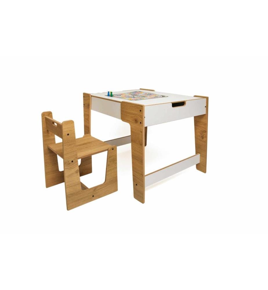 Kid's Table Set - White Natural