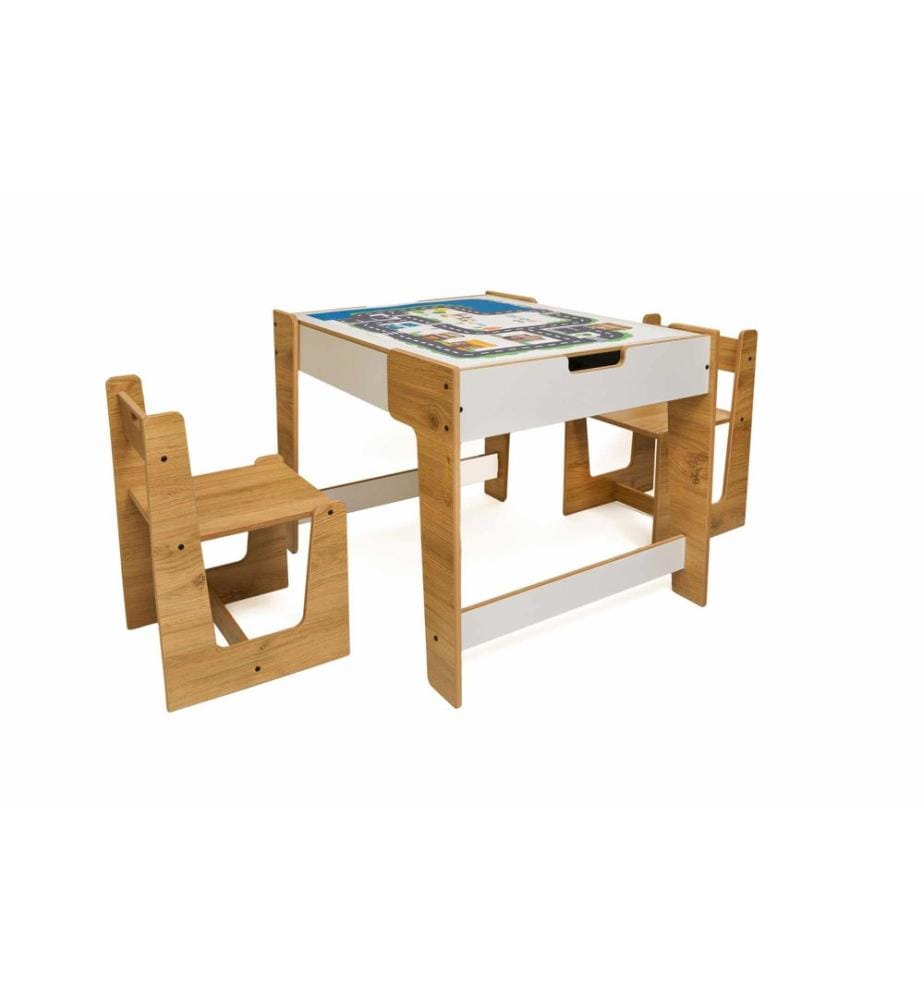 Kid's Table Set - White Natural