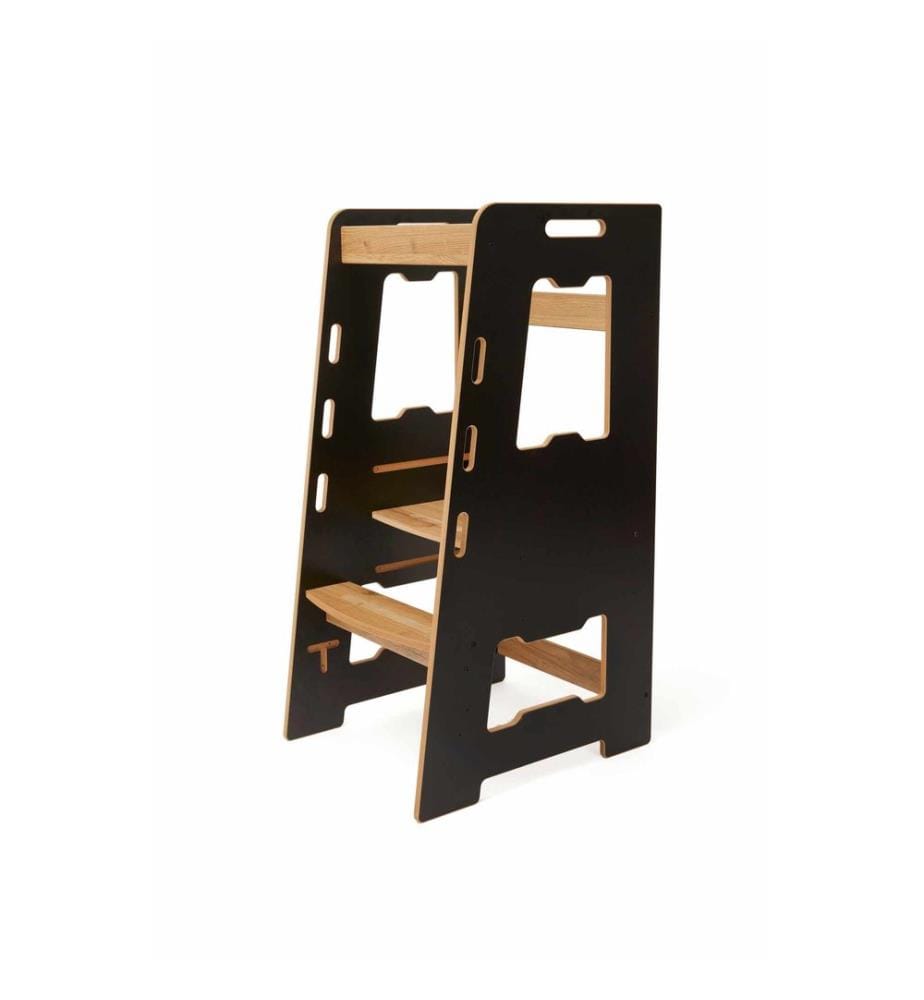 Educational Tower - Black Natural