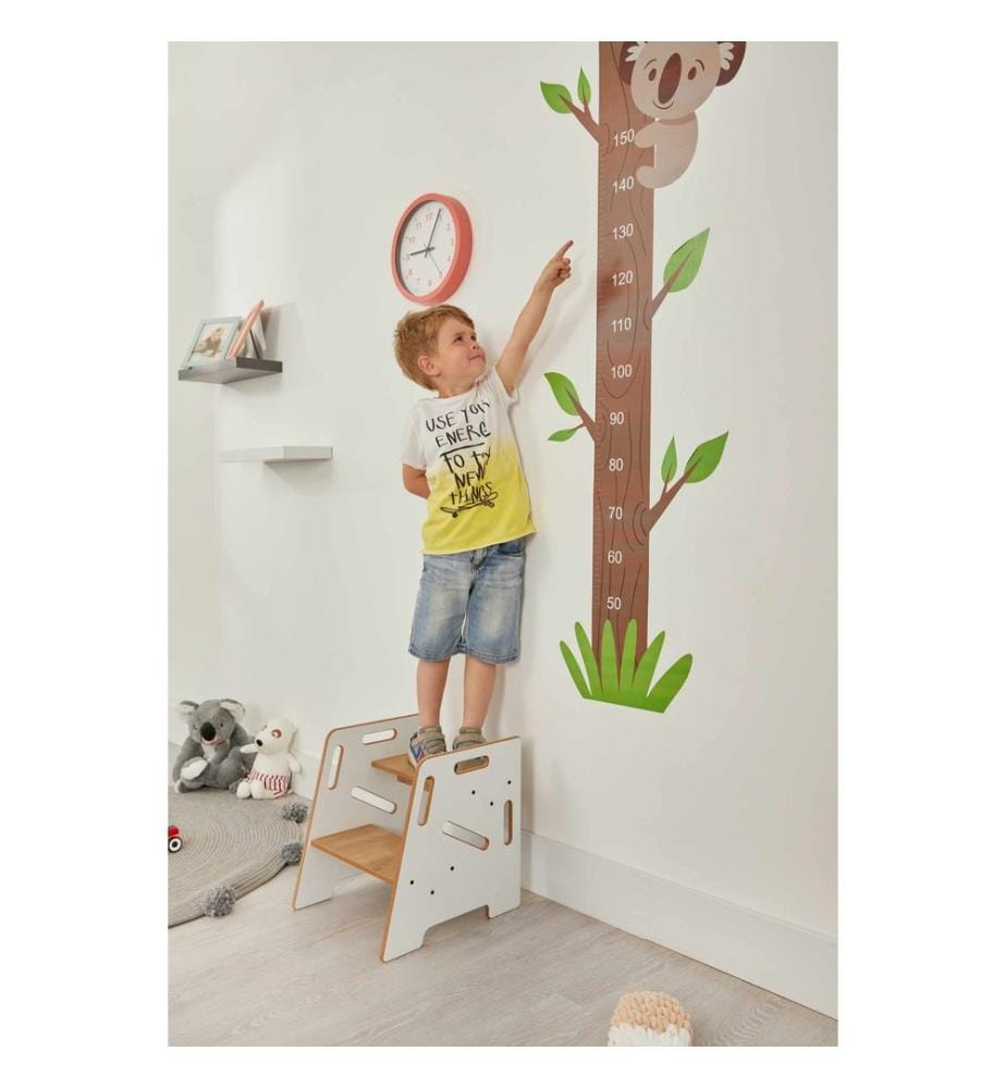 Kid's Step Stool - White Natural