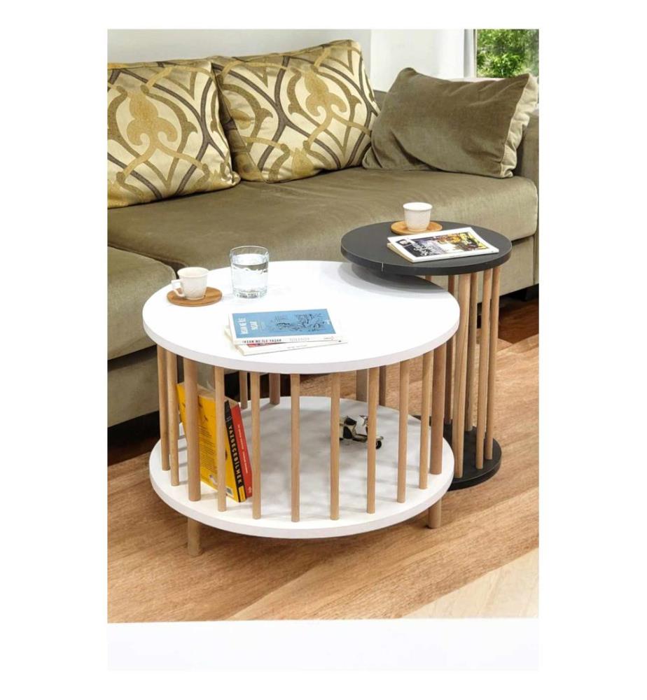 Coffee Table Set - White Anthracite