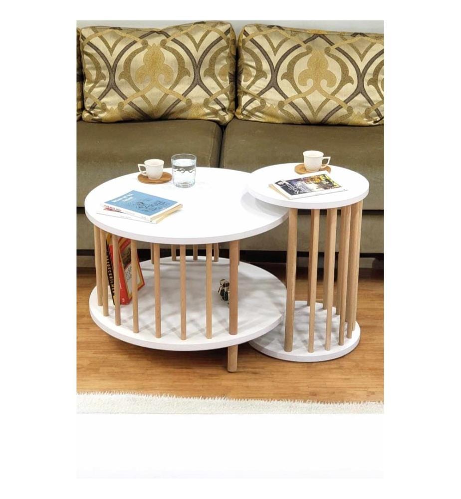Ensemble de tables basses - Blanc