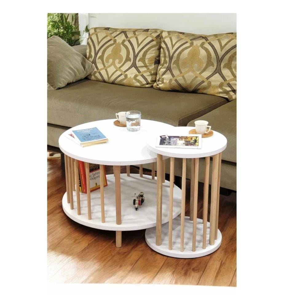 Ensemble de tables basses - Blanc