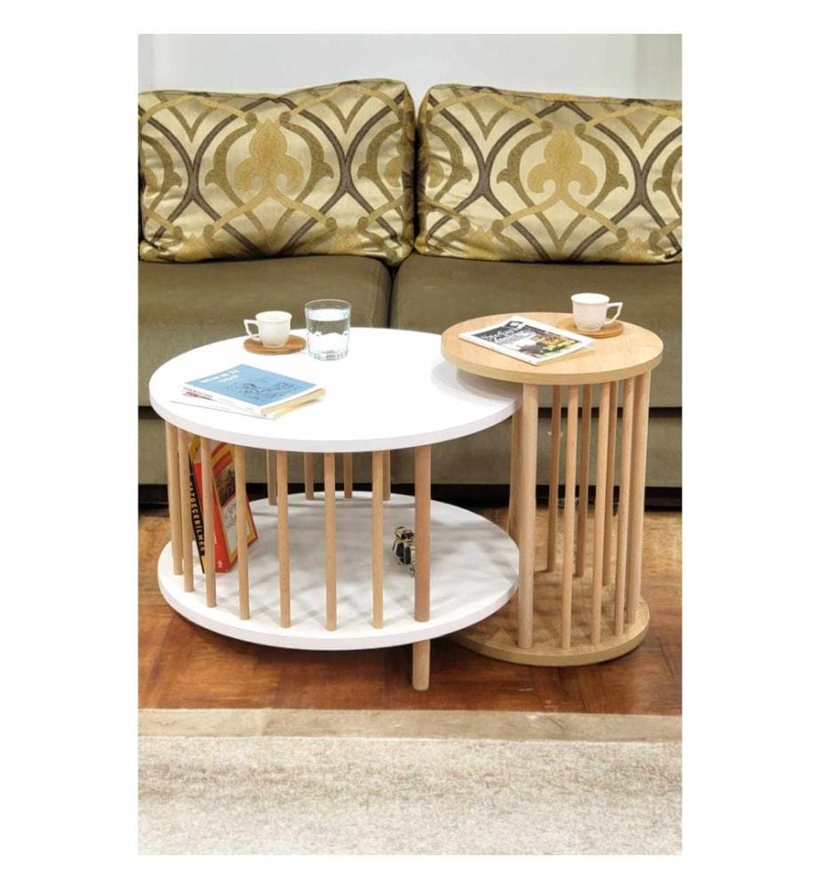 Couchtisch-Set – „White Sapphire Oak“
