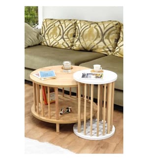 Couchtisch-Set – Sapphire Oak White