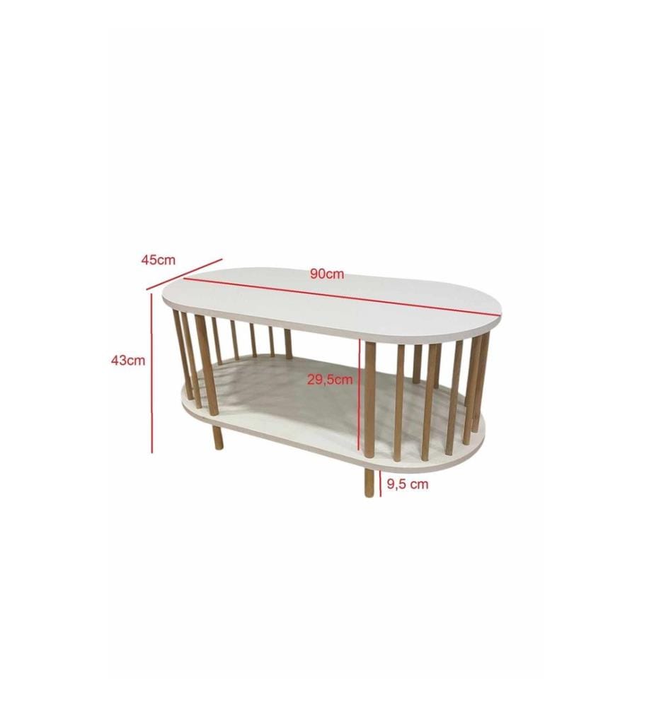 Couchtisch-Set – Weiss-Anthrazit