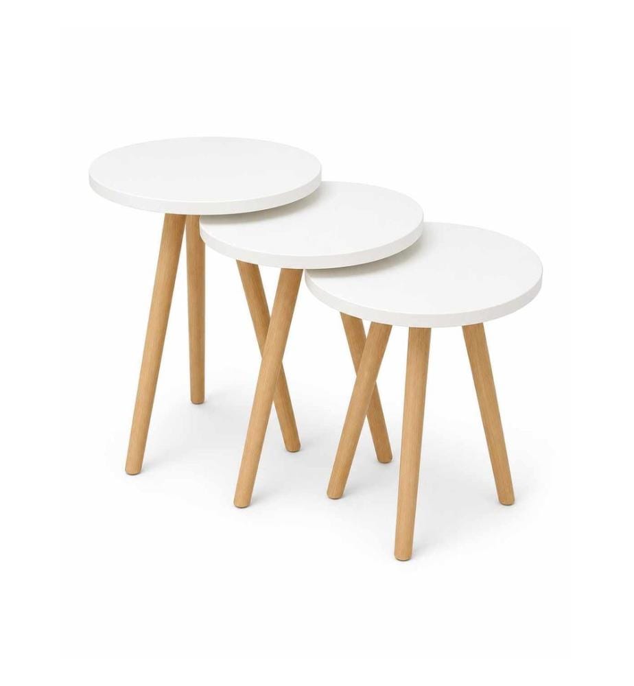 Nesting Table (3 Pieces) - White Natural