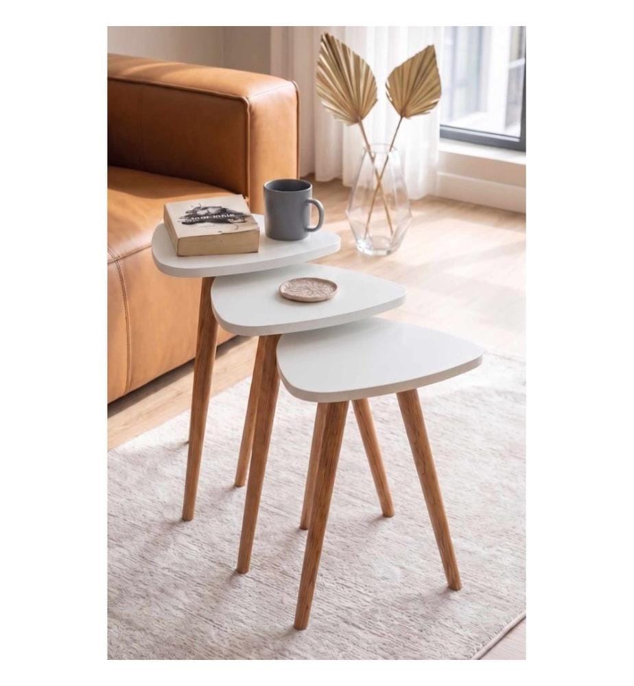 Nesting Table (3 Pieces) - White Natural