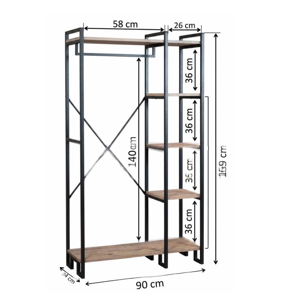 Hall Stand - Natural Black