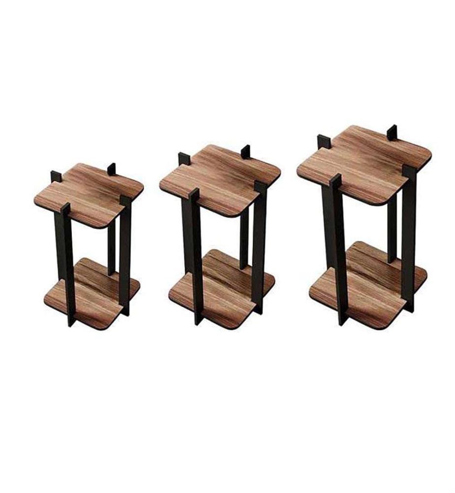 Wooden Plant Stand - Walnut