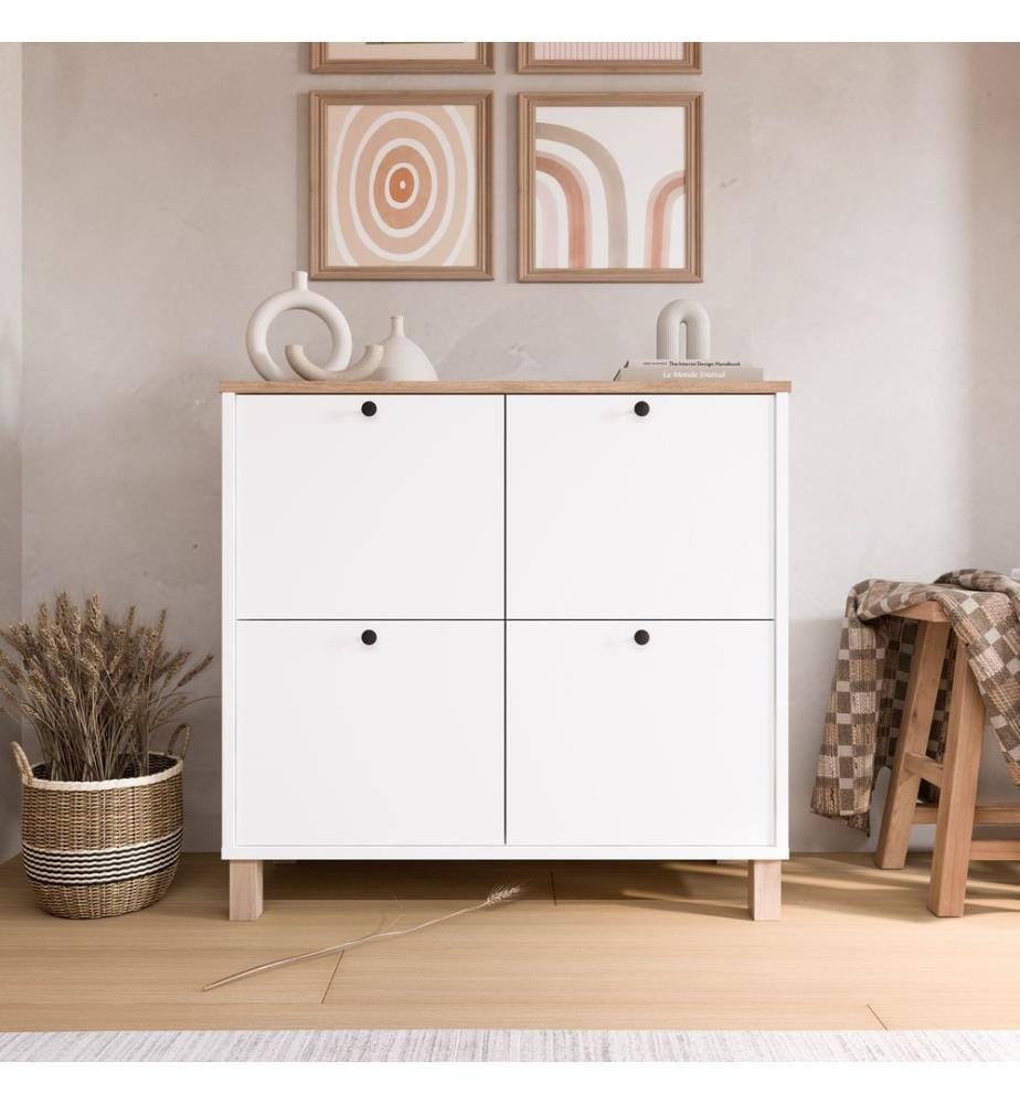 Shoe Cabinet - White Oak