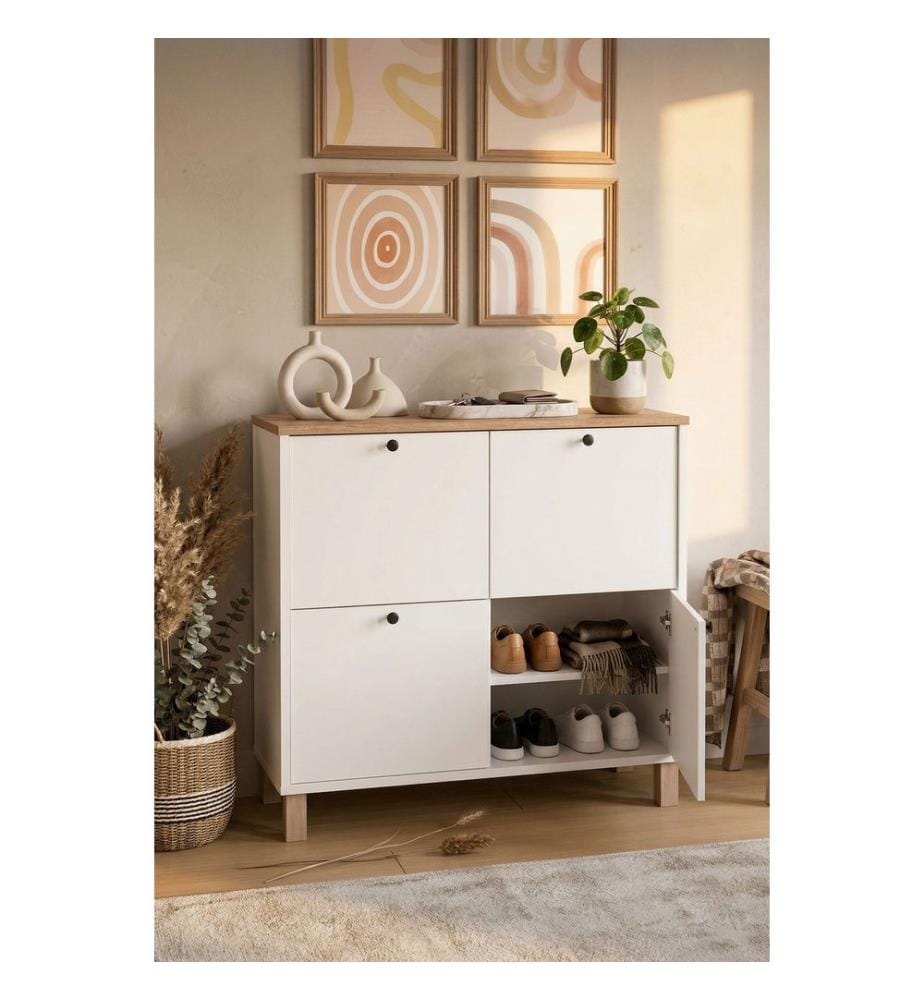 Shoe Cabinet - White Oak