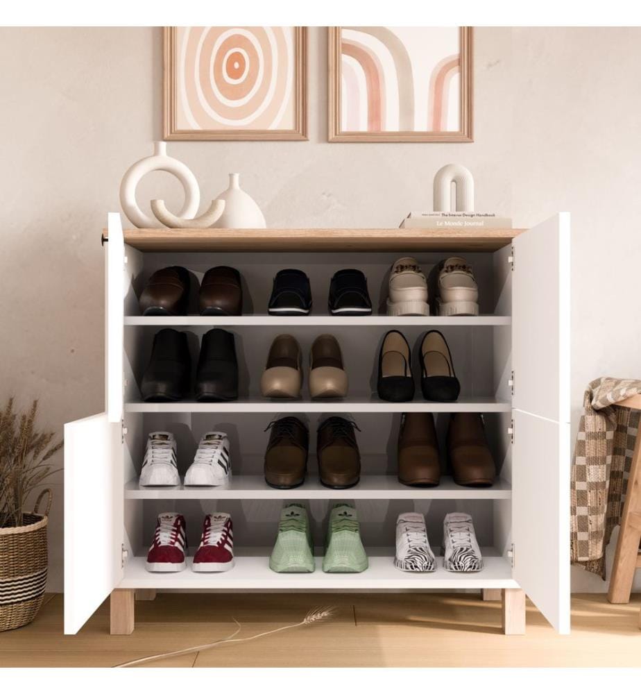 Shoe Cabinet - White Oak