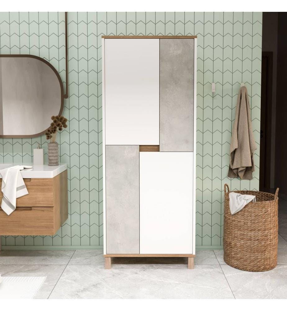 Meuble polyvalent - Chêne blanc gris
