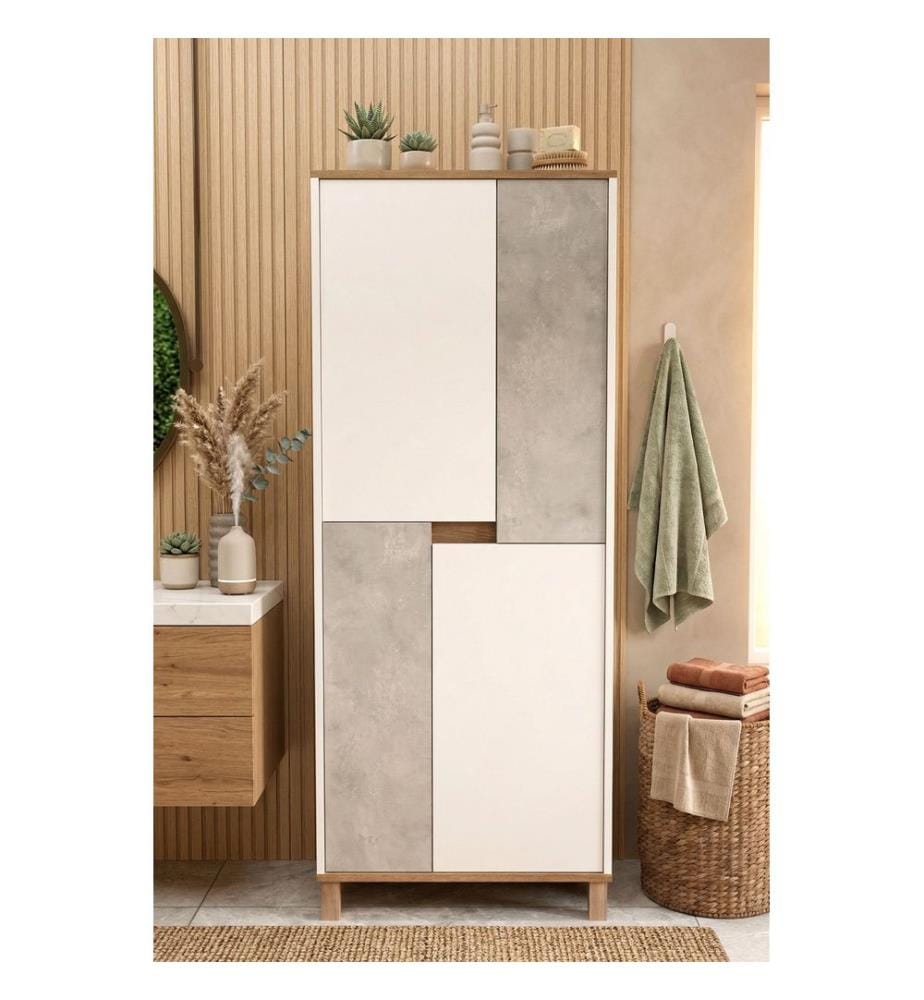 Meuble polyvalent - Chêne blanc gris
