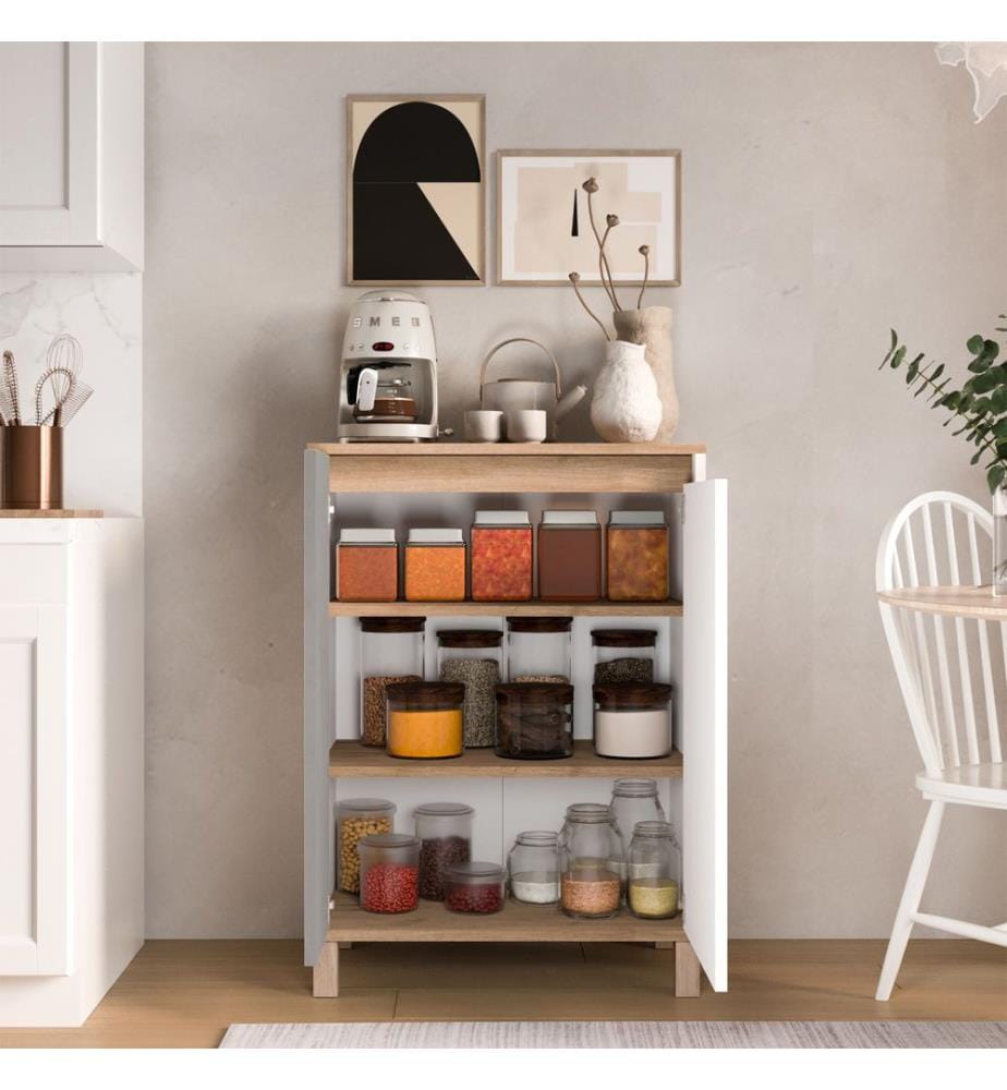 Multi Purpose Cabinet - White Oak Grey
