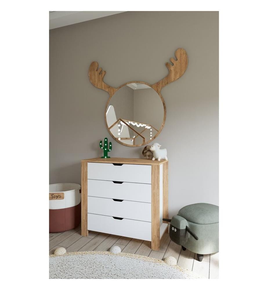 Dresser - Light Walnut White