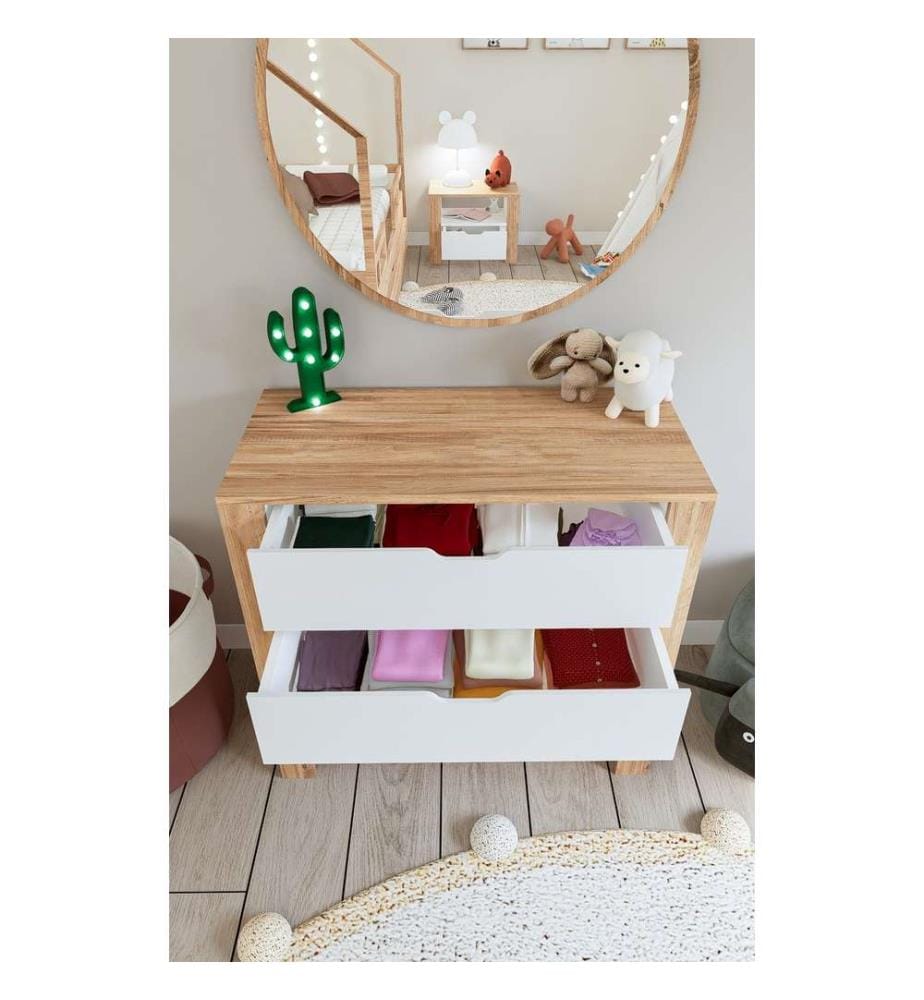 Dresser - Light Walnut White