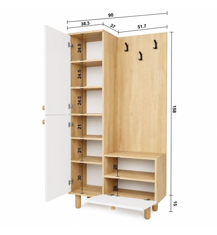 Hall Stand - White Oak