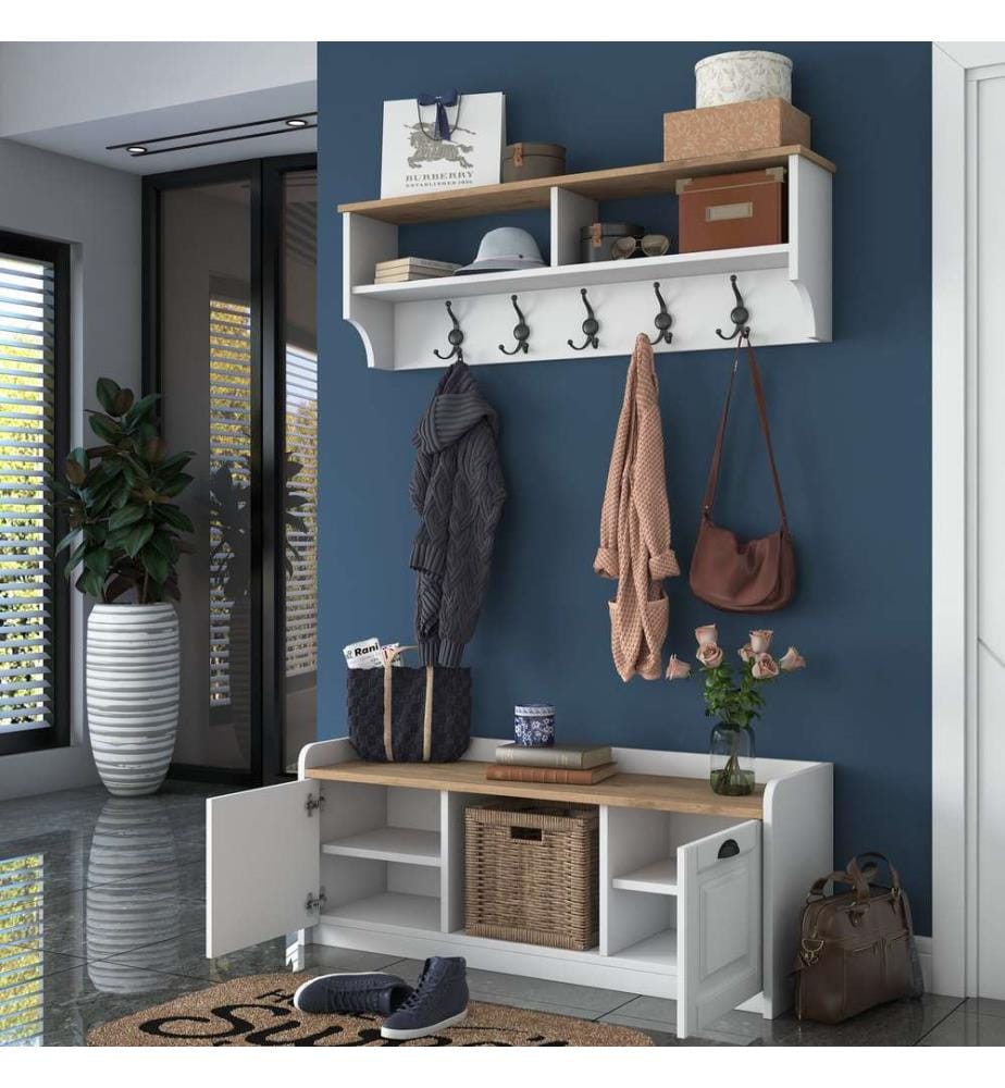 Hall Stand - White Walnut
